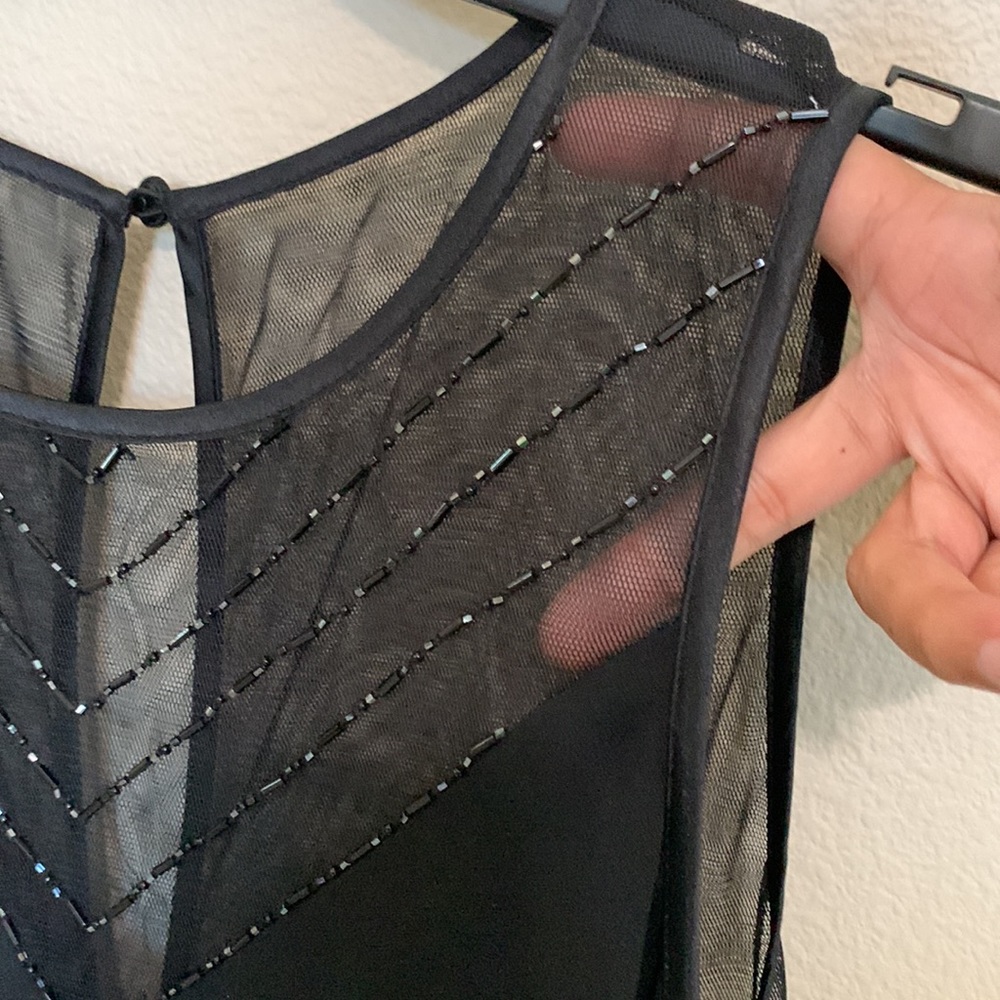 Evan Picone Classic Black dress with beads - Picture 6 of 14